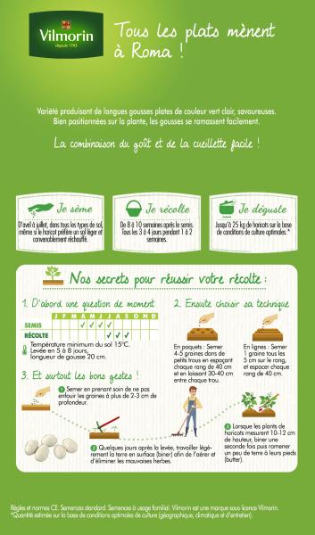 Légumes Secs - Haricot Nain Vert Plat Roma 2 - MEDIA_PACKAGING_VERSO